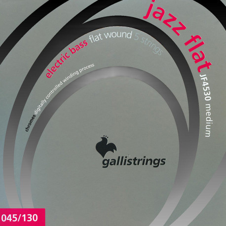 GALLI BASS JAZZ FLAT WOUND 5 STRINGS MED .045-.130