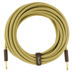 FENDER® DELUXE SERIES INSTRUMENT CABLE STRAIGHT/STRAIGHT 25 (7.5 M) TWEED