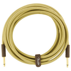 FENDER® DELUXE SERIES INSTRUMENT CABLE STRAIGHT/STRAIGHT 15 (4.5 M) TWEED