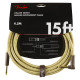 FENDER® DELUXE SERIES INSTRUMENT CABLE STRAIGHT/ANGLE 15 (4.5 M) TWEED