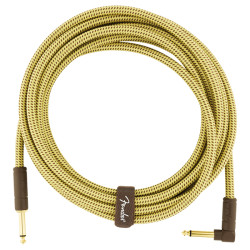 FENDER® DELUXE SERIES INSTRUMENT CABLE STRAIGHT/ANGLE 15 (4.5 M) TWEED