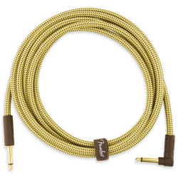 FENDER® DELUXE SERIES INSTRUMENT CABLE STRAIGHT/ANGLE 10ft (3 M) TWEED