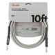 FENDER® DELUXE SERIES INSTRUMENT CABLE STRAIGHT/STRAIGHT 10ft (3 M) WHITE TWEED