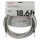 FENDER® PROFESSIONAL SERIES INSTRUMENT CABLE STRAIGHT (5.5 M) WHITE TWEED