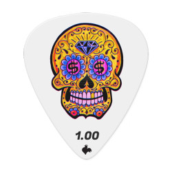 GALLI PICK CELLULOID GRAPHIC SUGAR SKULL 351 1.00mm (12 PCS)