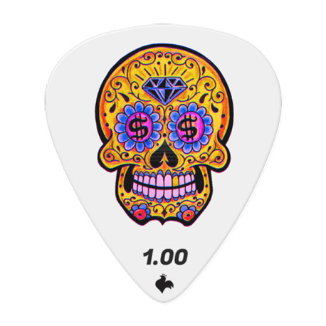 GALLI PICK CELLULOID GRAPHIC SUGAR SKULL 351 1.00mm (12 PCS)