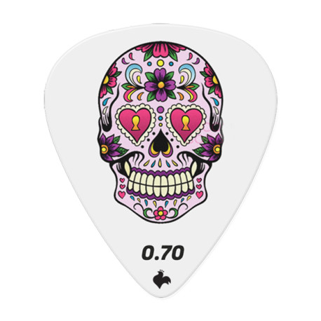 GALLI PICK CELLULOID GRAPHIC SUGAR SKULL 351 0.70mm (12 PCS)