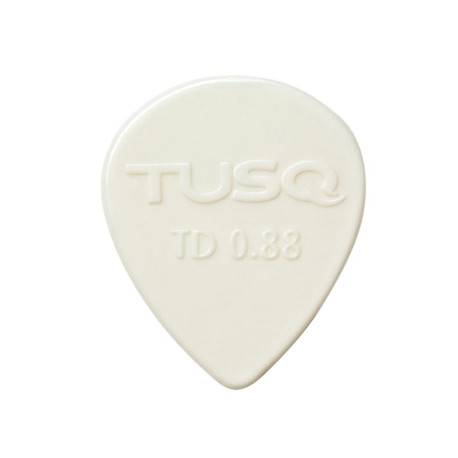 !! DISCONTINUED !! TUSQ® PICK TEARDROP BRIGHT / WHITE 0.88mm (6pcs)