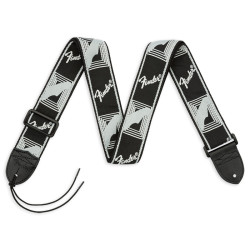 FENDER® 2” MONOGRAMMED STRAP BLACK/LIGHT GREY/DARK GREY