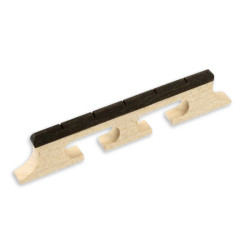 BANJO BRIDGE 5/8 (15.87mm) MAPLE/EBONY 5 STRAIGHT (SLOTTED)