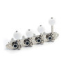 GOTOH MANDOLINE TUNERS F SHAPE WHITE BUTTON/ NICKEL