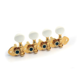 GOTOH MANDOLINE TUNERS (SLOT) WHITE BUTTON / GOLD