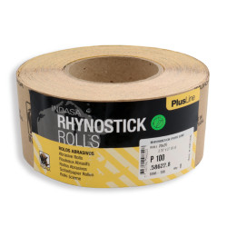 INDASA® RHYNOSTICK® PLUS LINE ROULEAU DE PAPIER ABRASIF ADHÉSIF P100 (25m)