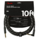 FENDER® DELUXE SERIES INSTRUMENT CABLE STRAIGHT/ANGLE 10ft (3 M) BLACK TWEED