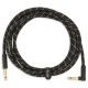 FENDER® DELUXE SERIES INSTRUMENT CABLE STRAIGHT/ANGLE 10ft (3 M) BLACK TWEED