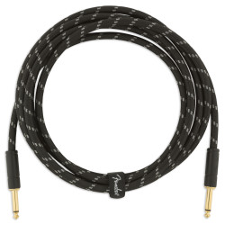 FENDER® DELUXE SERIES INSTRUMENT CABLE STRAIGHT/STRAIGHT 10ft (3 M) BLACK TWEED