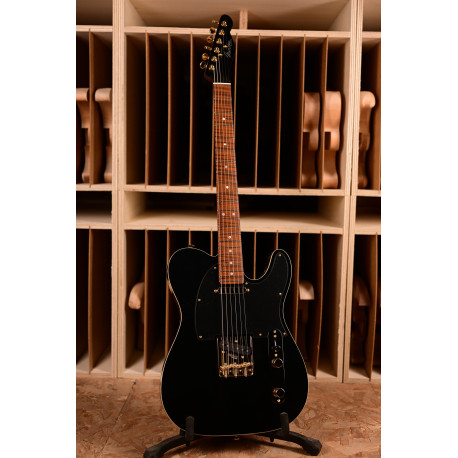 MARCEAU® GUITAR ELEGANTE ROASTED FLAMED MAPLE NECK BLACK GLOSS