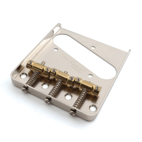 GOTOH VINTAGE TELE BRIDGE BRASS SADDLES NICKEL