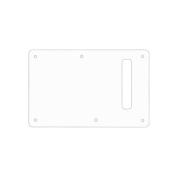 WD® CUSTOM PICKGUARD PLAQUE ARRIÈRE TYPE STRAT® OUVERTURE 2.28mm 3 PLIS BLANC
