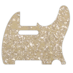 WD® CUSTOM PICKGUARD TYPE TELE® 8 TROUS 2.28mm 4 PLIS CRÈME NACRÉ