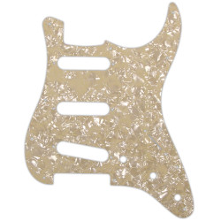 WD® CUSTOM PICKGUARD TYPE STRAT® 11 TROUS 2.28mm 4 PLIS CRÈME NACRÉ