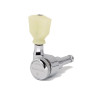 RATIO® ELECTRIC MACHINE HEADS LOCKING VINTAGE KEYSTONE BUTTON 3+3 CHROME
