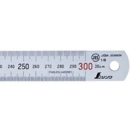 SHINWA® RULER 300mm STAINLESS STEEL