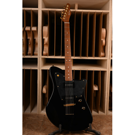 MARCEAU GUITARS® DÉFERLANTE MANCHE ÉRABLE FLAMMÉ TORRÉFIÉ NOIR BRILLANT