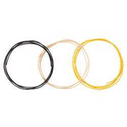 FENDER® FILS DE CÂBLAGE TISSU PURE VINTAGE NOIR, BLANC, JAUNE (3x 1.50m)