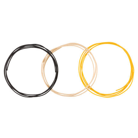 FENDER® FILS DE CÂBLAGE TISSU PURE VINTAGE NOIR, BLANC, JAUNE (3x 1.50m)