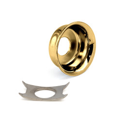 TELE JACK PLATE VINTAGE GOLD AV BUTEE (AP)